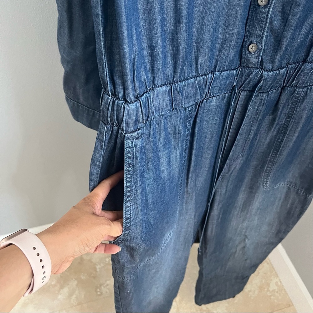 Cloth & Stone Indigo Denim Overalls - Picture 5 of 13